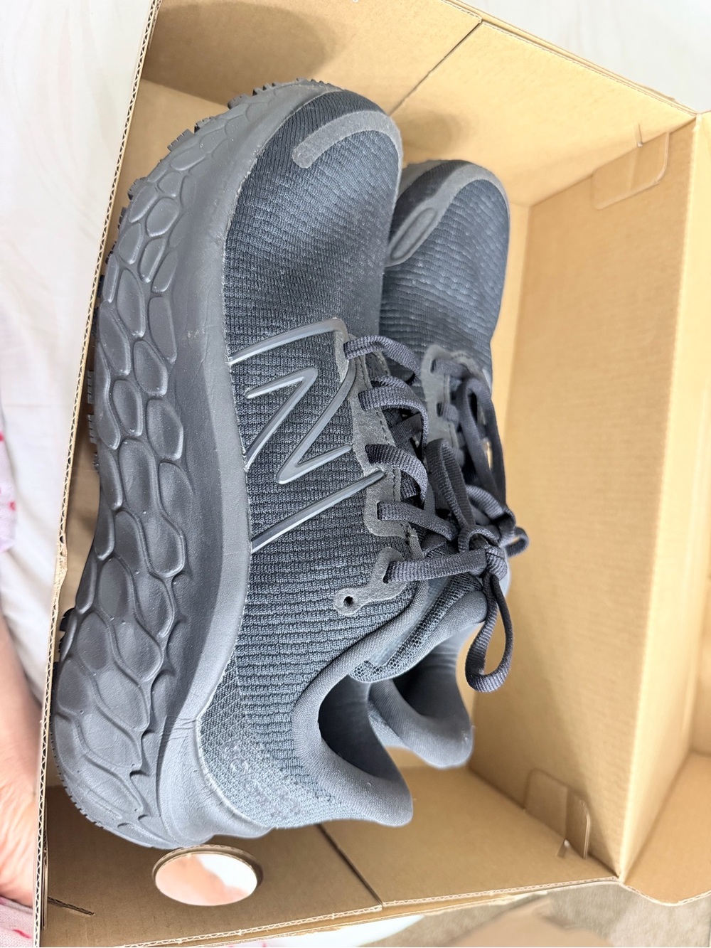 New Balance Women's Dark Gray Knit Athletic Sneakers